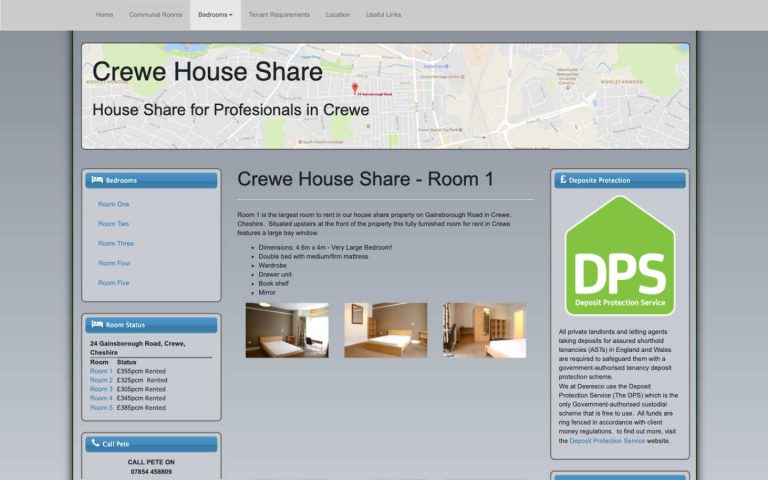 manchester website designer - house rental website development bedrooms