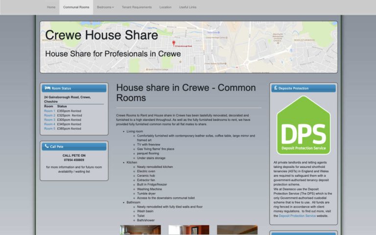 manchester website designer - house rental website development rooms